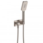 Tono Hand Shower, Soft Square Plate, Brushed Nickel